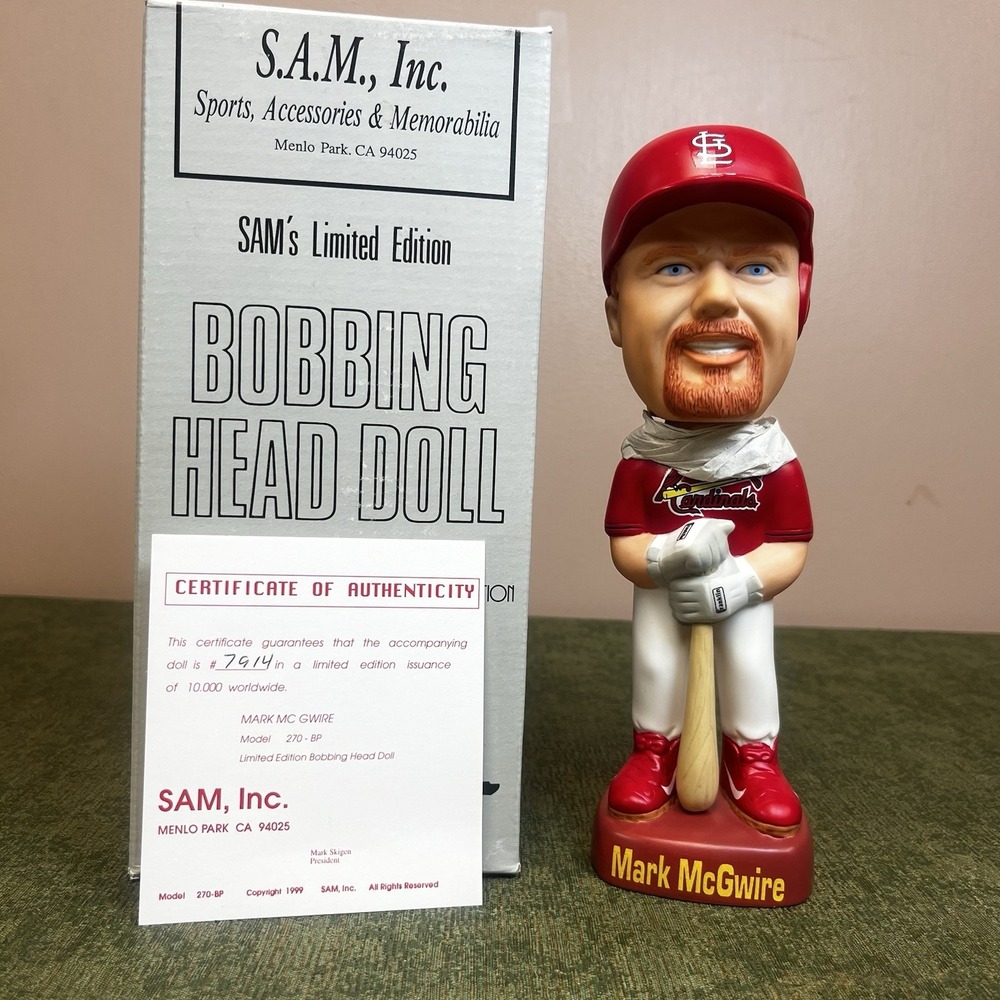 Mark‎ McGwire St. Louis Cardinals 1998 Red Jersey SAM Bobbing Head Doll #7914